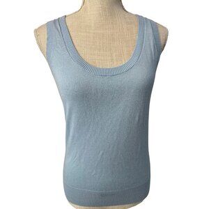Minnierose Soft Blue Sleeveless Knit Tank Top Womens S